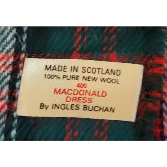Ingles Buchan 100% Pure Wool Scarf Tartan Plaid Light Weight Made in Scotland - Picture 2 of 9